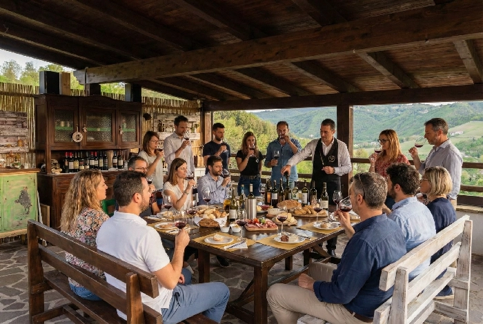 Team building con degustazione sulla terrazza di Tenuta MonteOliveto